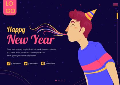 Happy New Year Card design