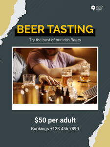 Beer tasting event poster template