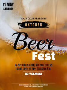 Beer fest poster template