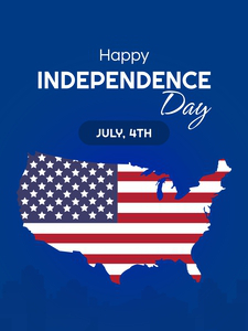 Joyful US Independence Day includes free vector of flag map | Fourth of July Poster Joyful US Independence Day includes free vector of flag map | Fourth of July Poster