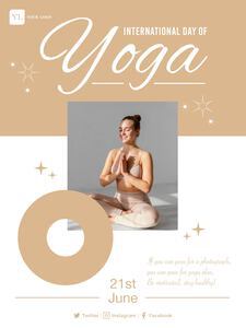 Globethemed Yoga Day poster featuring woman in a pose | Yoga Poster Globethemed Yoga Day poster featuring woman in a pose | Yoga Poster
