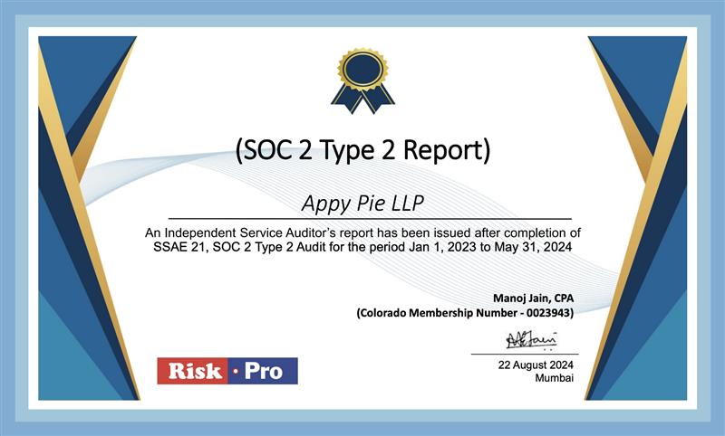 Appypie SOC Certificate