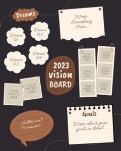 vision board template design vision board templates